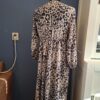 Boohoo Jurk Luipaardprint Beige Bruin Wikkel V-Hals Maat 48