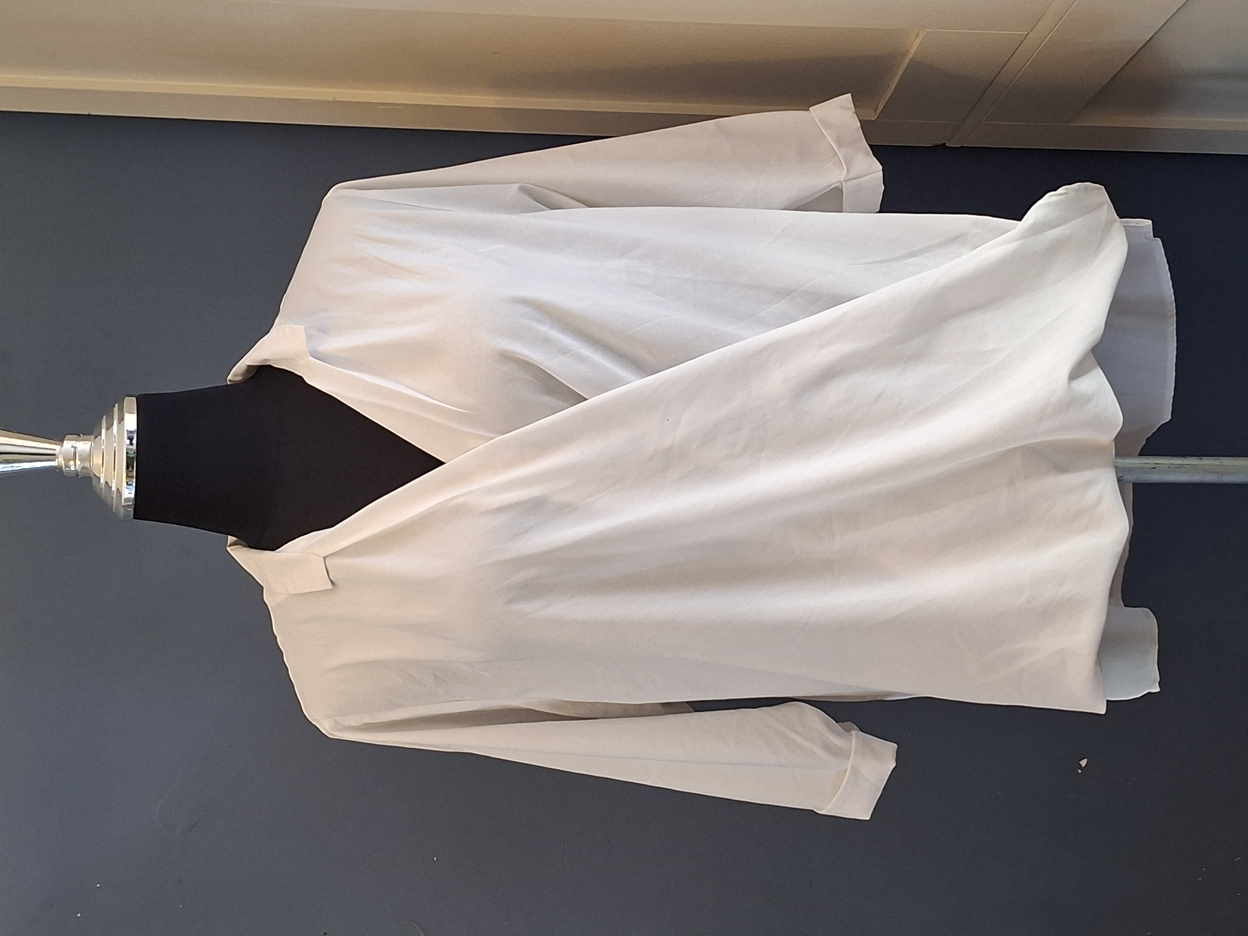 Miss Etam Blouse Wit Wikkel V-Hals Maat 46