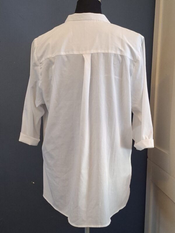 Miss Etam Blouse Wit Wikkel V-Hals Maat 46