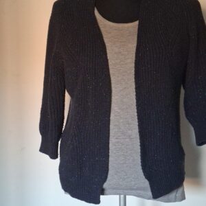 Dame Blanche Anvers donkerblauw vest met glitterdraad maat U