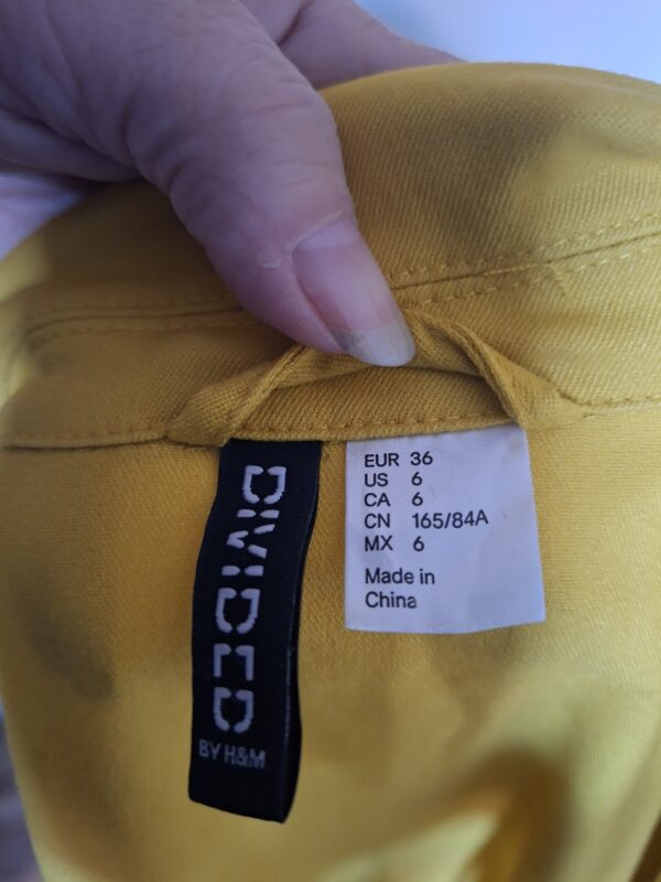 Divided by H&M okergele blazer met één knoop - maat 36 (110.)