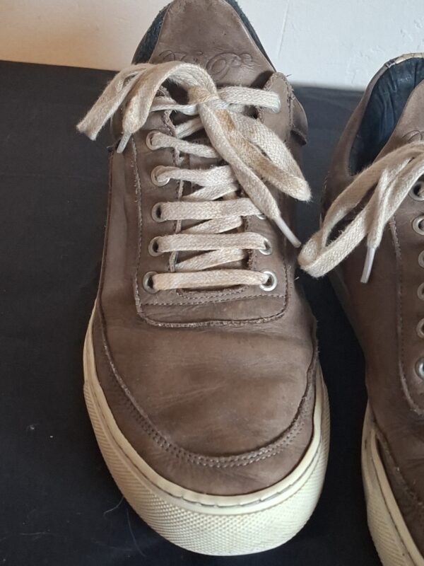 Filling Pieces bruine leren sneakers met slangenprint - maat 39 (74.)