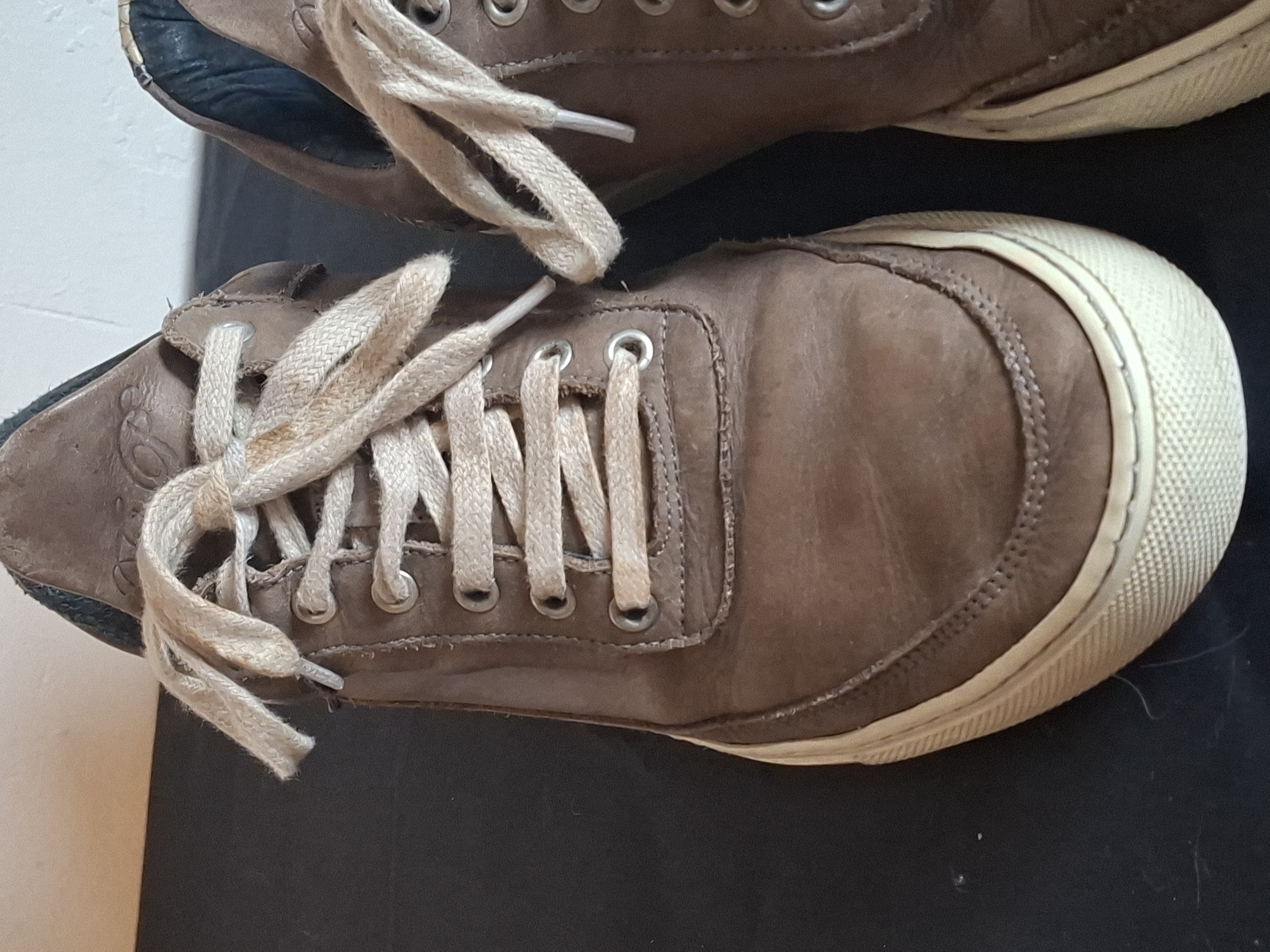 Filling Pieces bruine leren sneakers met slangenprint - maat 39 (74.)