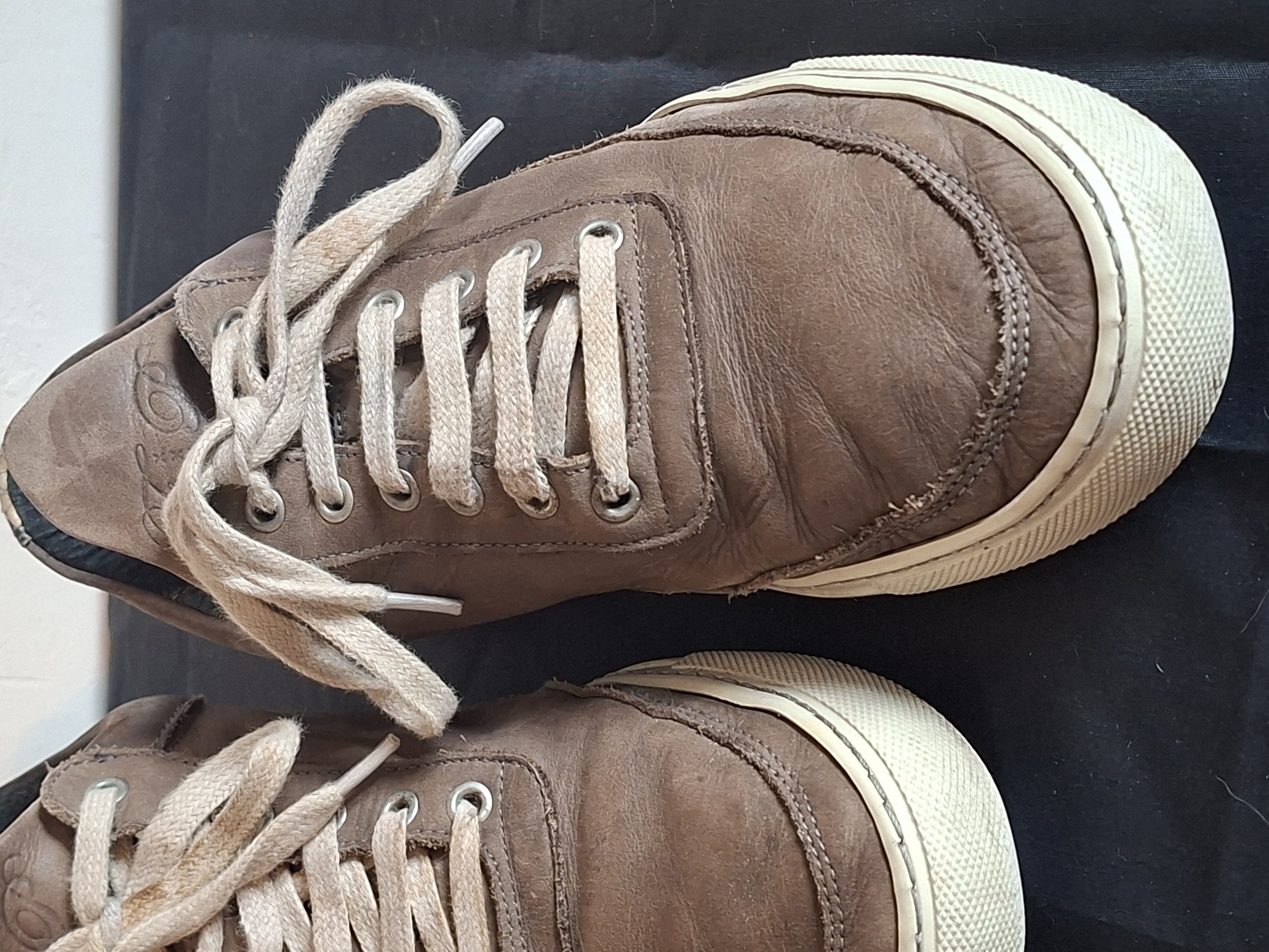 Filling Pieces bruine leren sneakers met slangenprint - maat 39 (74.)