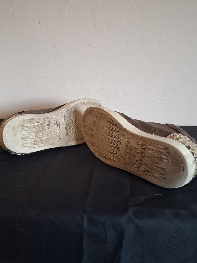 Filling Pieces bruine leren sneakers met slangenprint - maat 39 (74.)