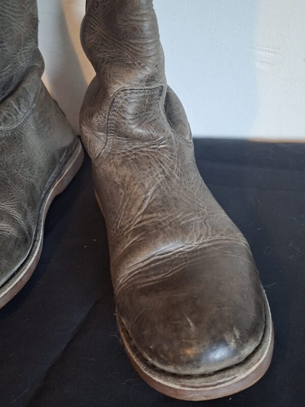 20260122_101440 Shabbies Amsterdam hoge laarzen in taupe suède - maat 38/39 (82.)