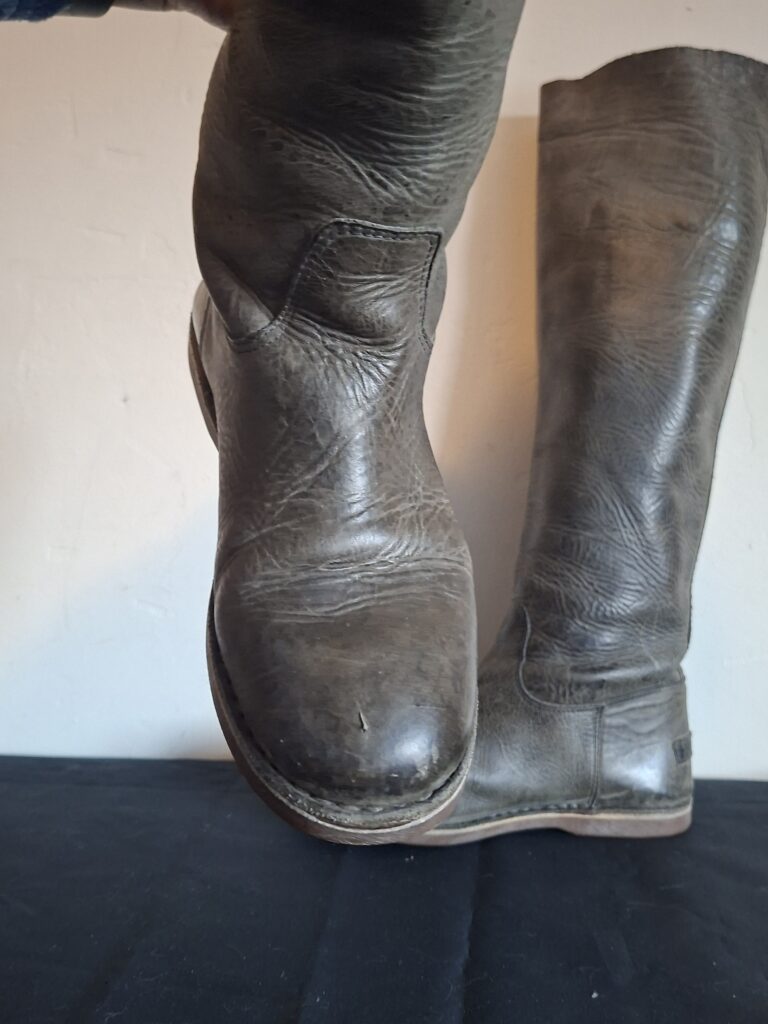 Shabbies Amsterdam hoge laarzen in taupe suède - maat 38/39 (82.)