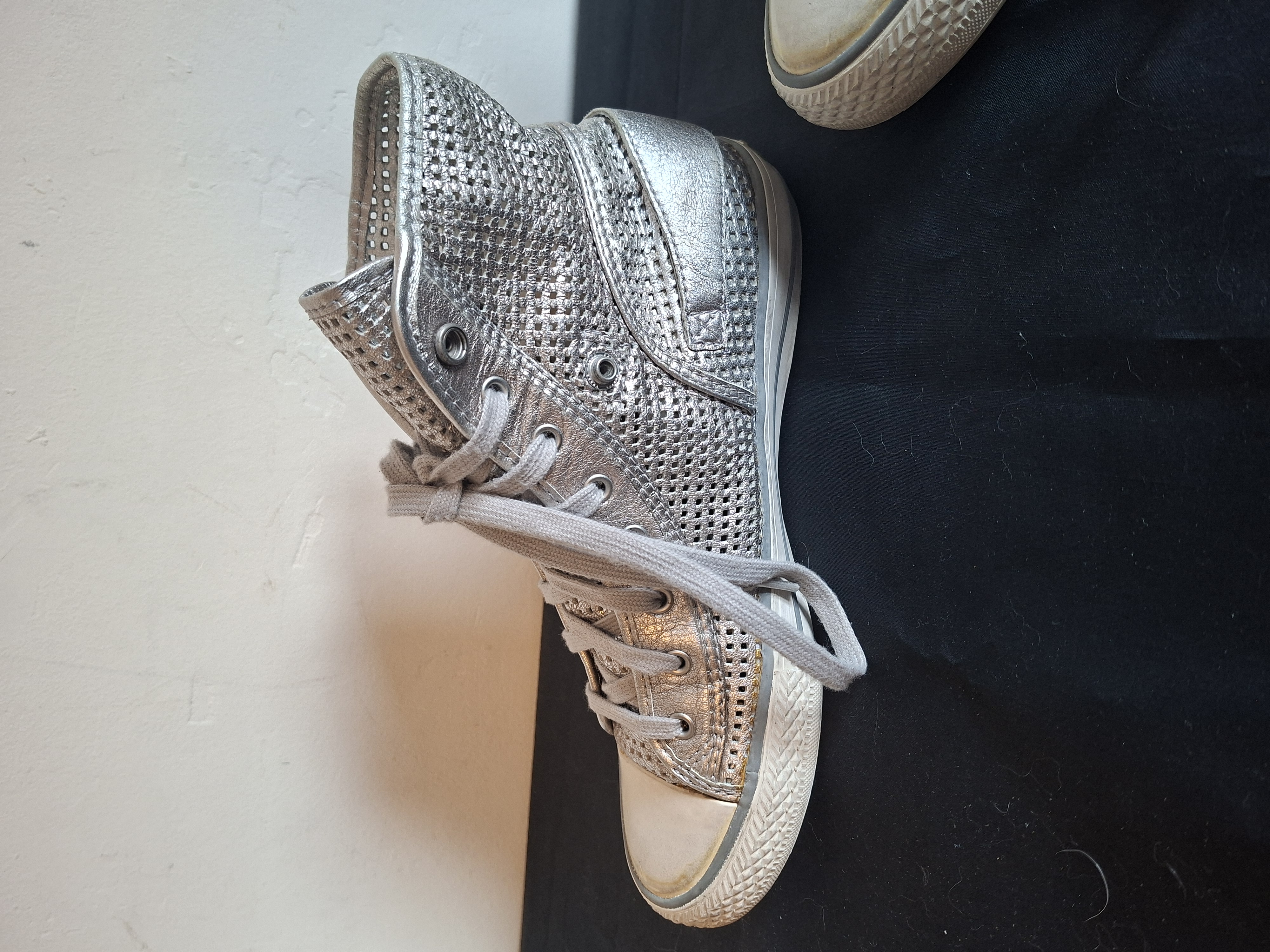 ASH zilveren hoge sneakers (2-in-1 design) - maat 39 (77.)