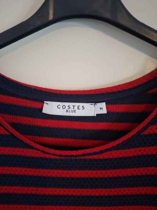 20260122_111128 COSTES BLUE Gestreepte Jurk (Donkerblauw/Rood) - Maat M (41.)