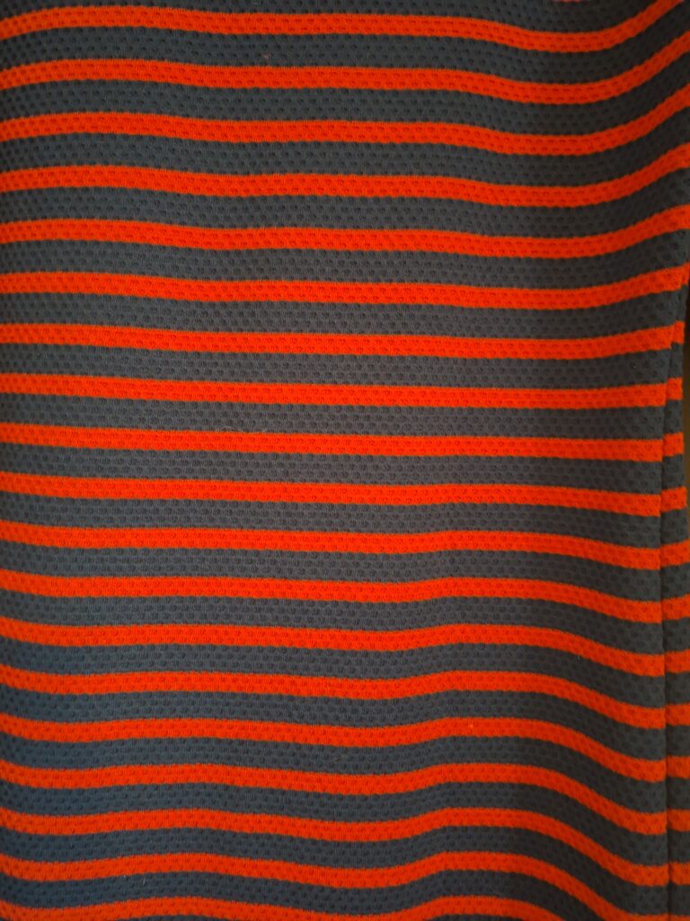 COSTES BLUE Gestreepte Jurk (Donkerblauw/Rood) - Maat M (41.)