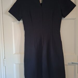 Elegante Zwarte WE Jurk met Korte Mouwen (Maat S) (47.)