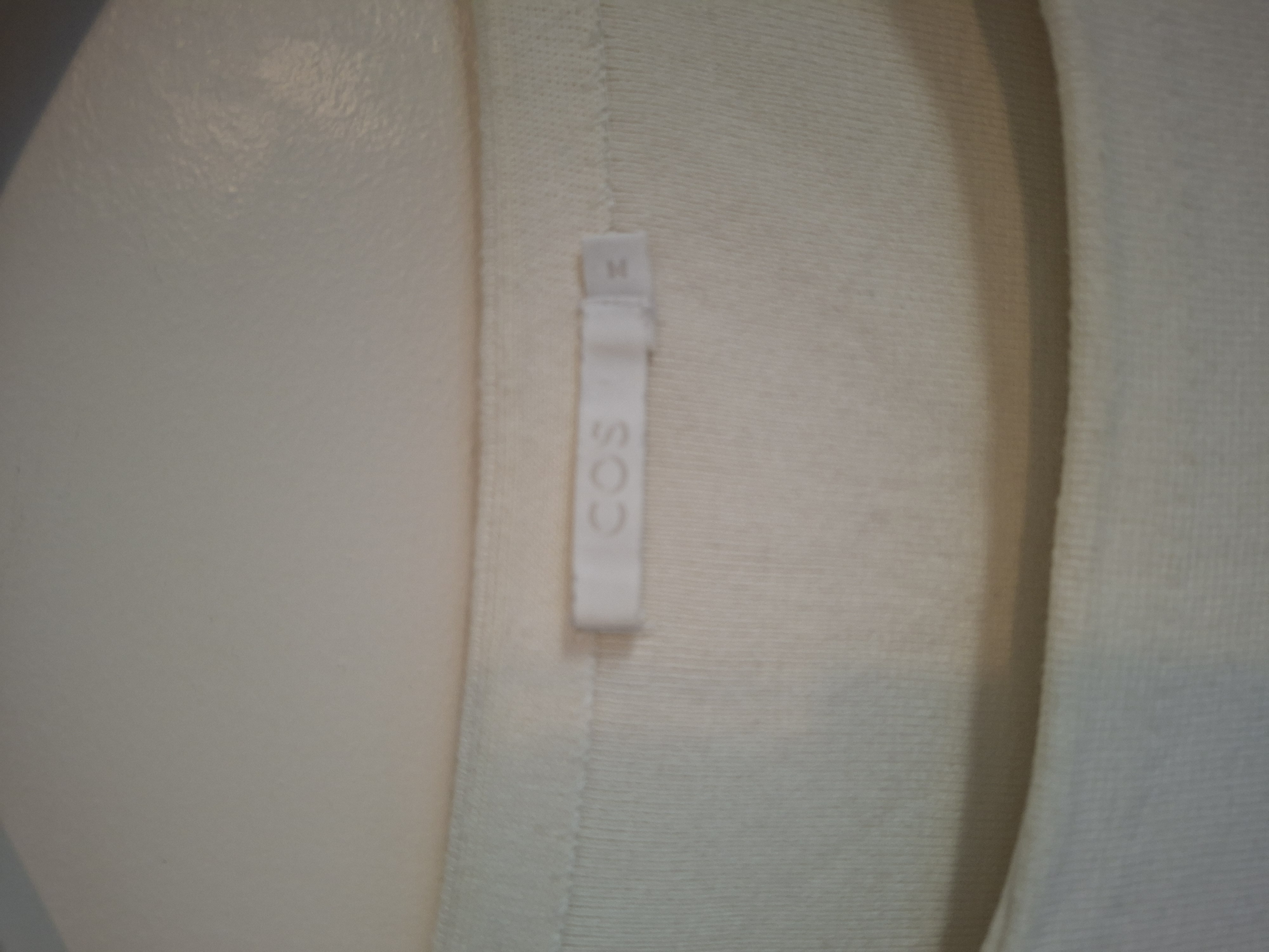 COS Gestreepte Jurk met Leren Zakken - Zwart/Wit (Maat S) (67.)