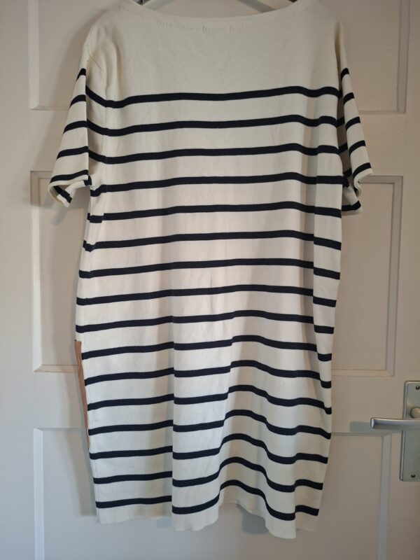 20260122_112306 COS Gestreepte Jurk met Leren Zakken - Zwart/Wit (Maat S) (67.)