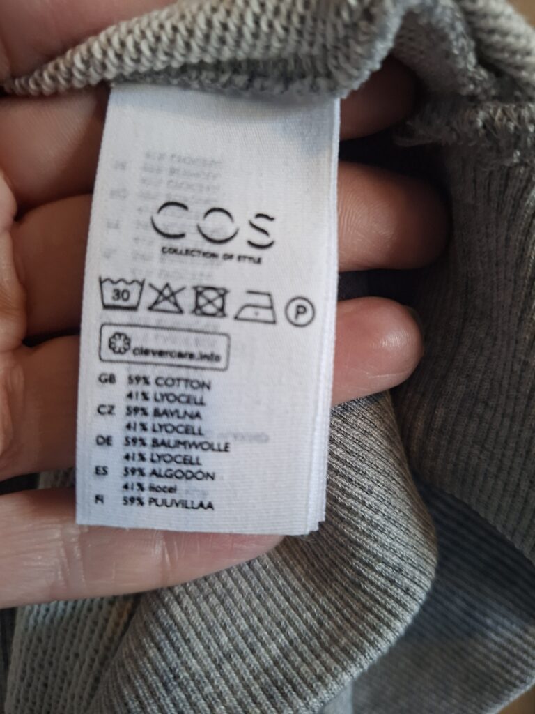 COS grijze slipover van katoen/lyocell - maat S/M (115.)