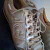 20260122_162352 AGL zilver/leverkleurige leren sneakers - maat 39 (24.)