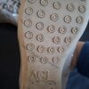 AGL zilver/leverkleurige leren sneakers - maat 39 (24.)