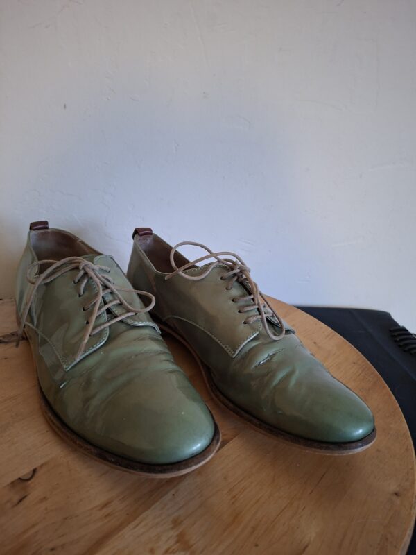 20260122_163556 AGL (Attilio Giusti Leombruni) groene lakleren veterschoenen - maat 38 (23.)