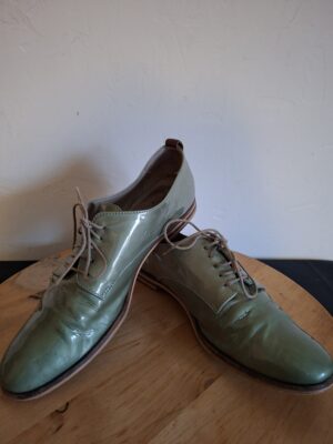 AGL (Attilio Giusti Leombruni) groene lakleren veterschoenen - maat 38 (23.)