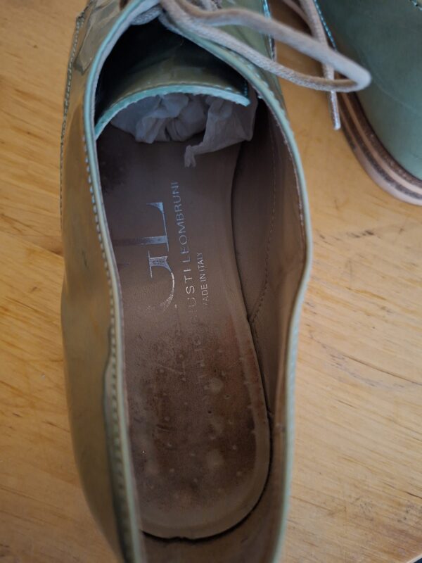 20260122_163625 AGL (Attilio Giusti Leombruni) groene lakleren veterschoenen - maat 38 (23.)