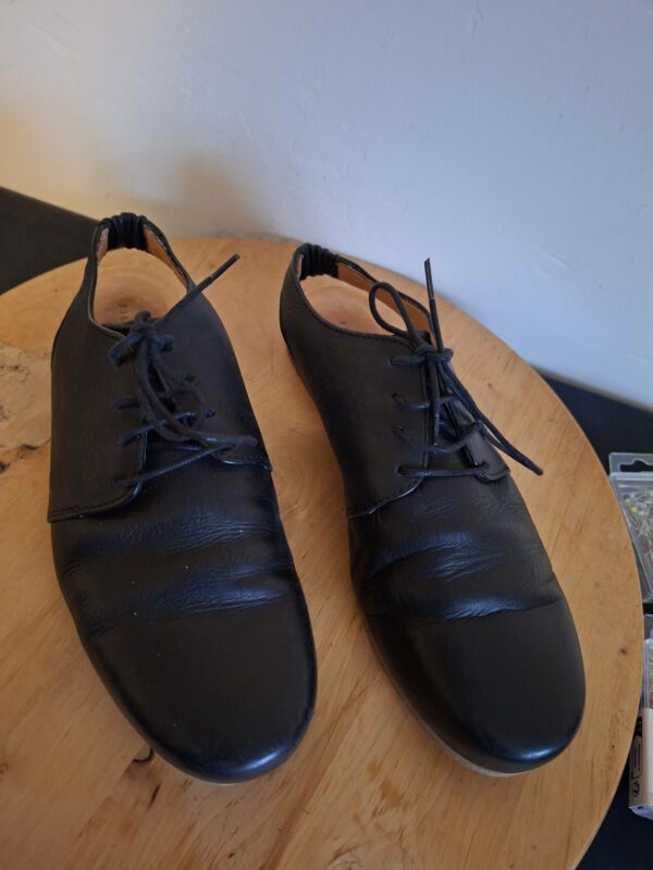 Filipe Sousa zwarte leren veterschoenen met open hiel - maat 38 (81.)