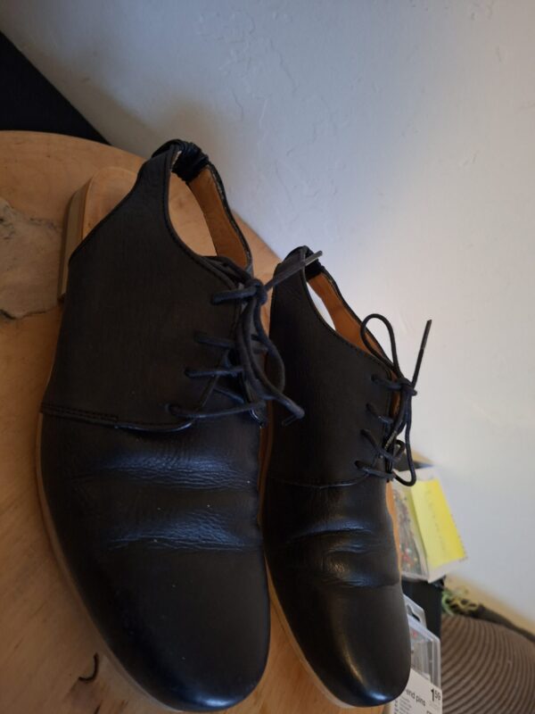 Filipe Sousa zwarte leren veterschoenen met open hiel - maat 38 (81.)