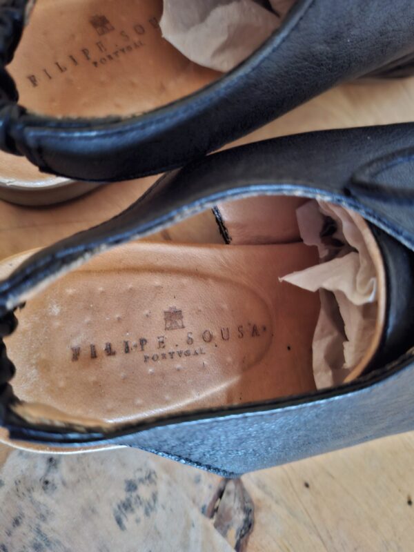 Filipe Sousa zwarte leren veterschoenen met open hiel - maat 38 (81.)