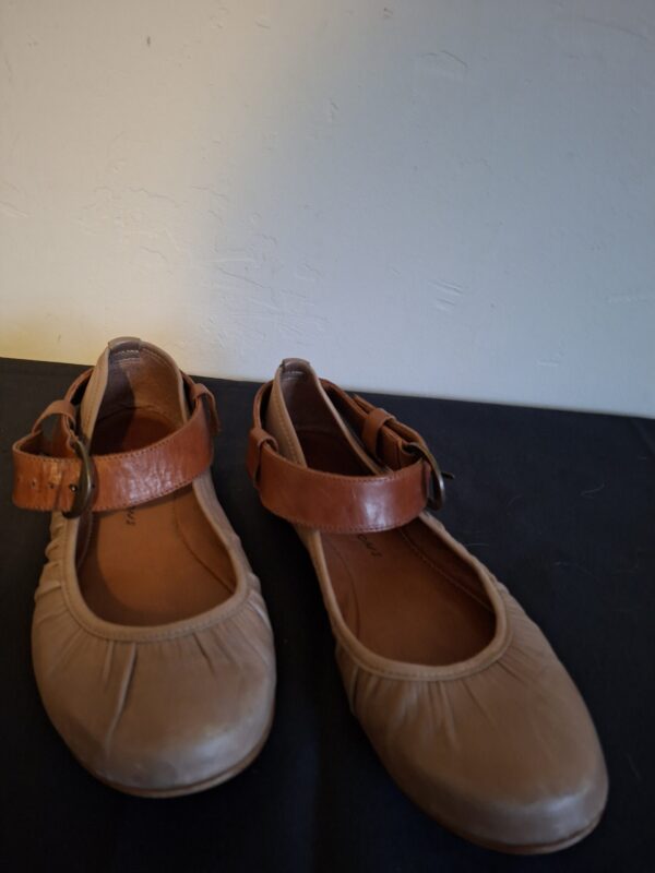 Dick Boons bruine/taupe ballerina's met enkelband - maat 38 (78.)