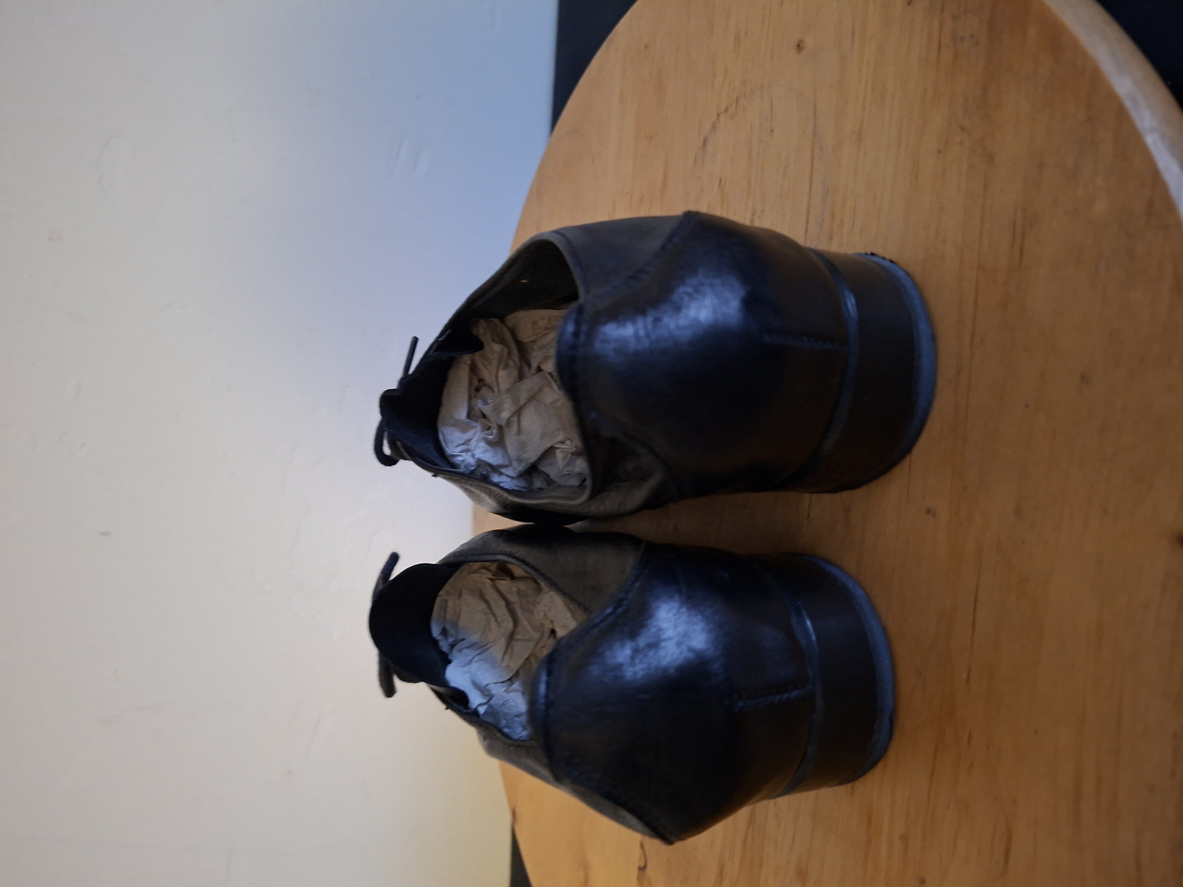 Andre zwarte leren veterschoenen (Nieuw) - maat 38 (80.)