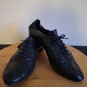 Andre zwarte leren veterschoenen (Nieuw) - maat 38 (80.)