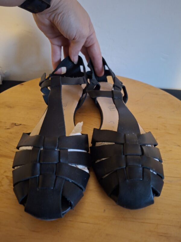 20260122_165658 Rudy's zwarte leren sandalen - maat 38 (79.)
