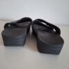 FitFlop zwarte leren slippers met gekruiste bandjes - maat 37 (25.)