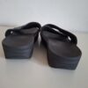 FitFlop zwarte leren slippers met gekruiste bandjes - maat 37 (25.)