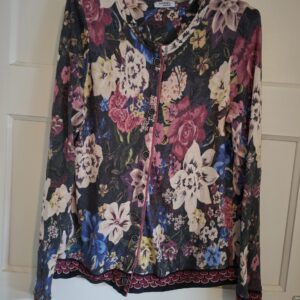Sommermann vest met kleurrijk bloemenpatroon - maat S (180.)