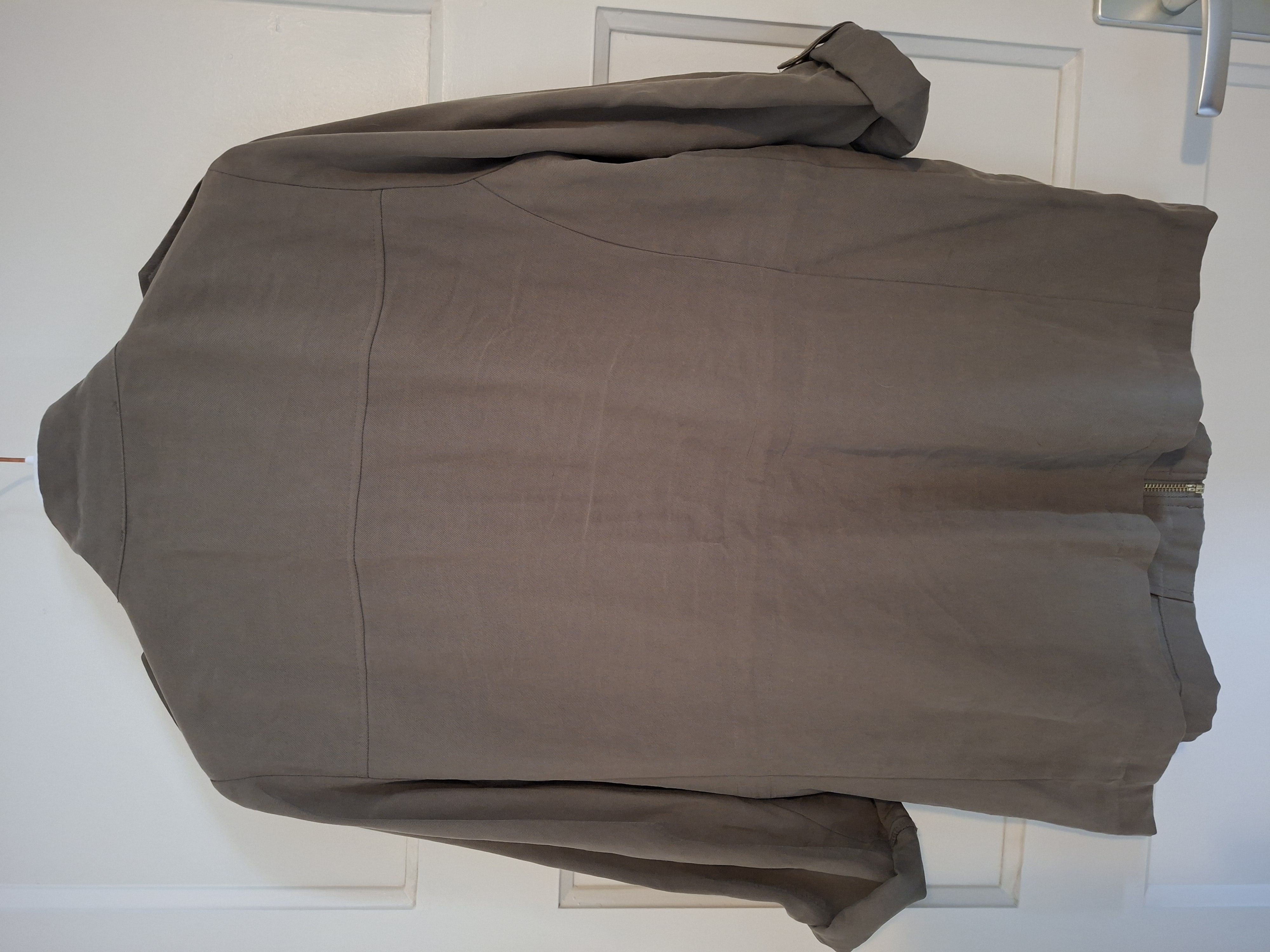 Zara Basic taupe zomerjas met epauletten - maat M (138.)