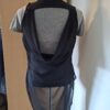 20260123_141806 Atmosphere zwarte tule blouse met open rug - maat M (130.)