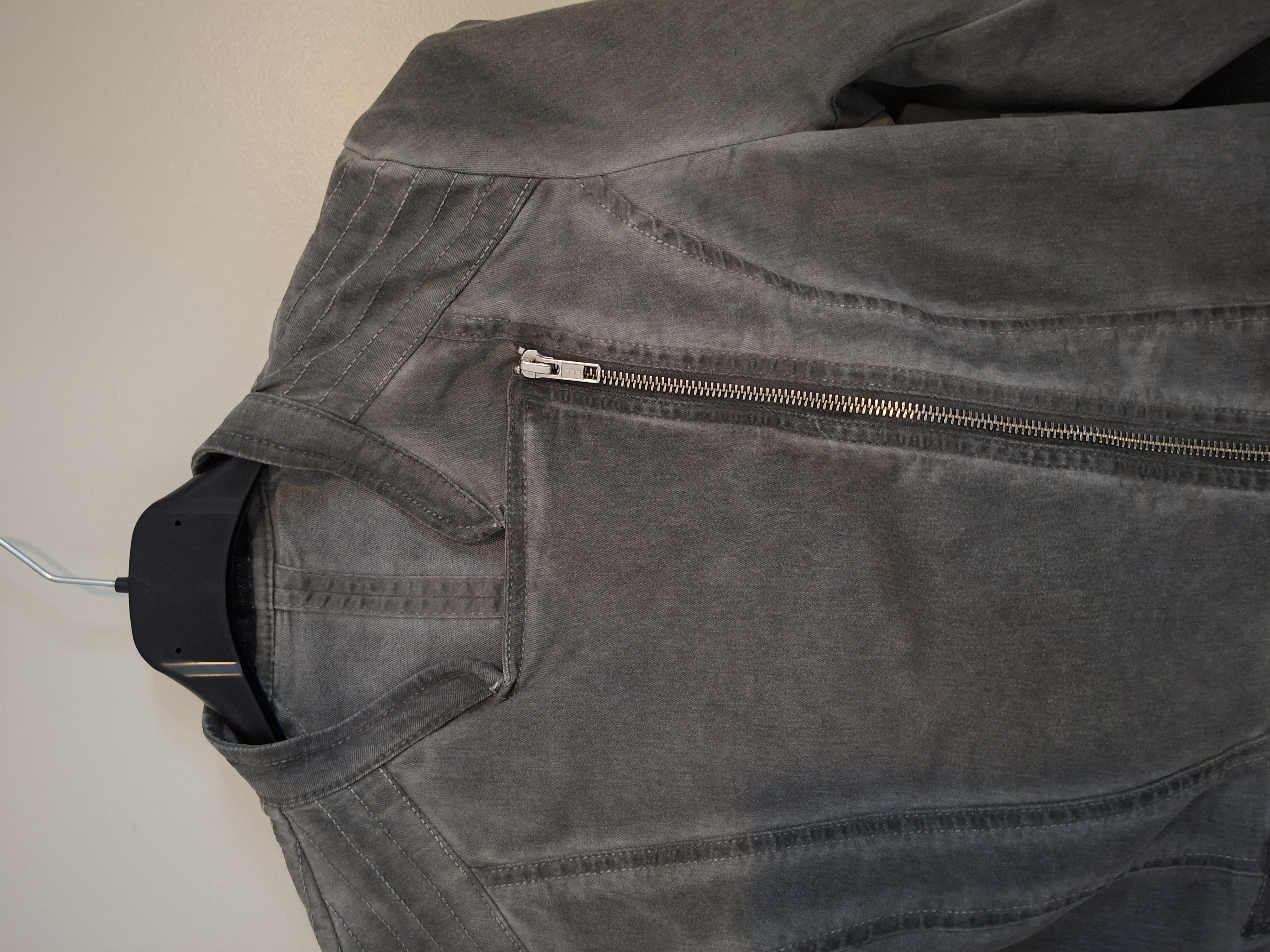 Steps grijze bikerjack met asymmetrische rits - maat 36 (105.)