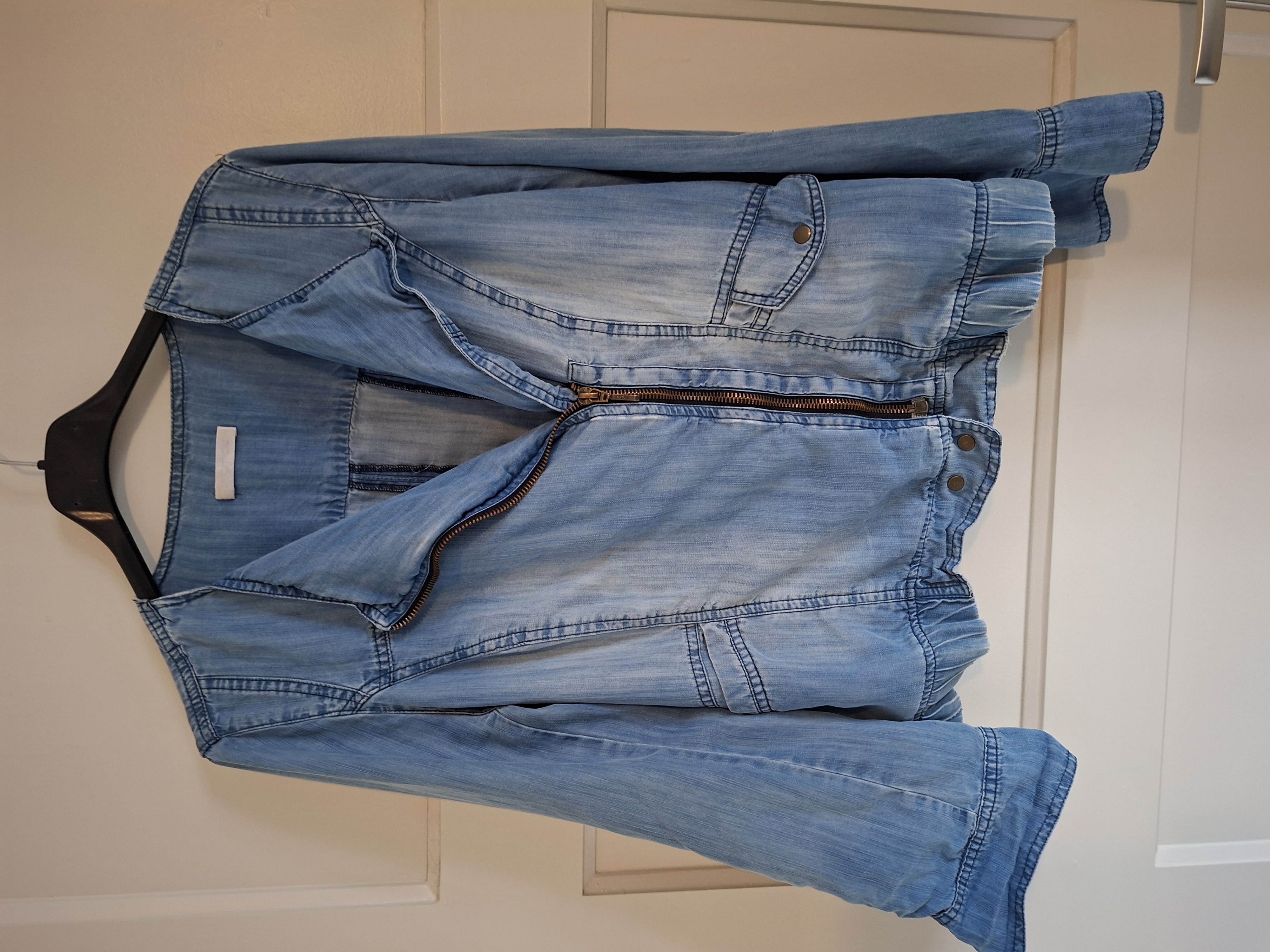 Steps grijze bikerjack met asymmetrische rits - maat 36 (105.)