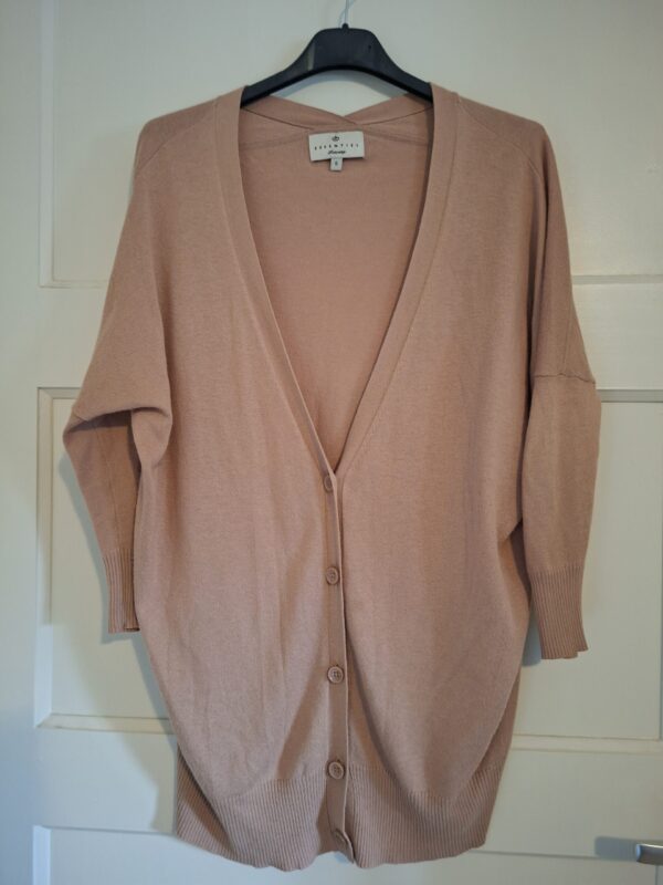 Essentiel Antwerp lang vest in cognac - maat S (145.)