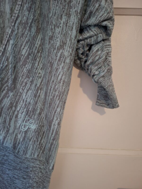 Gsus Industries groen/grijs vest met geborduurde vogel - maat M (101.)