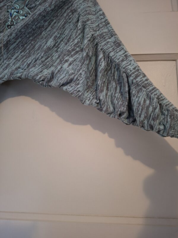 Gsus Industries groen/grijs vest met geborduurde vogel - maat M (101.)