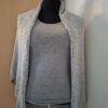 20260123_153200 Zara Knit grijs gemeleerd vest met glitter en wijde mouwen - maat M (87.)