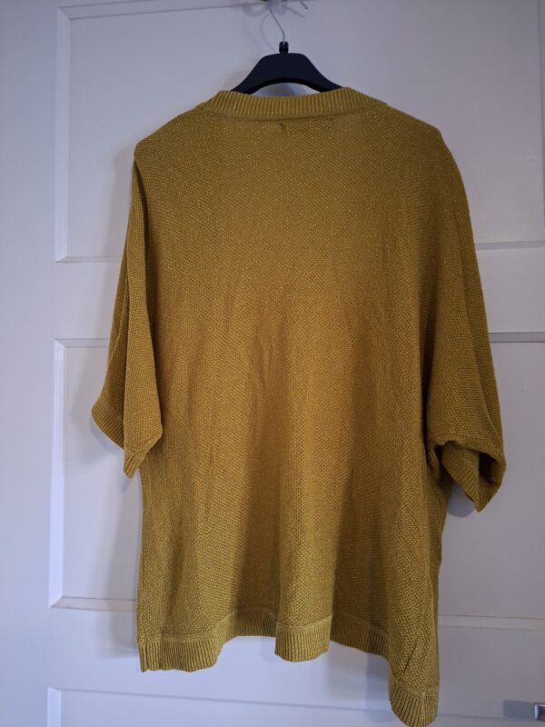 Lola Liza okergeel vest met goudaccent en korte mouwen - maat 40 (103.)