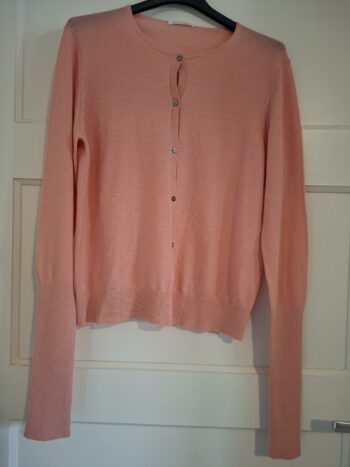 Just in Case roze wollen vest met knoopsluiting - maat 38 (70.)