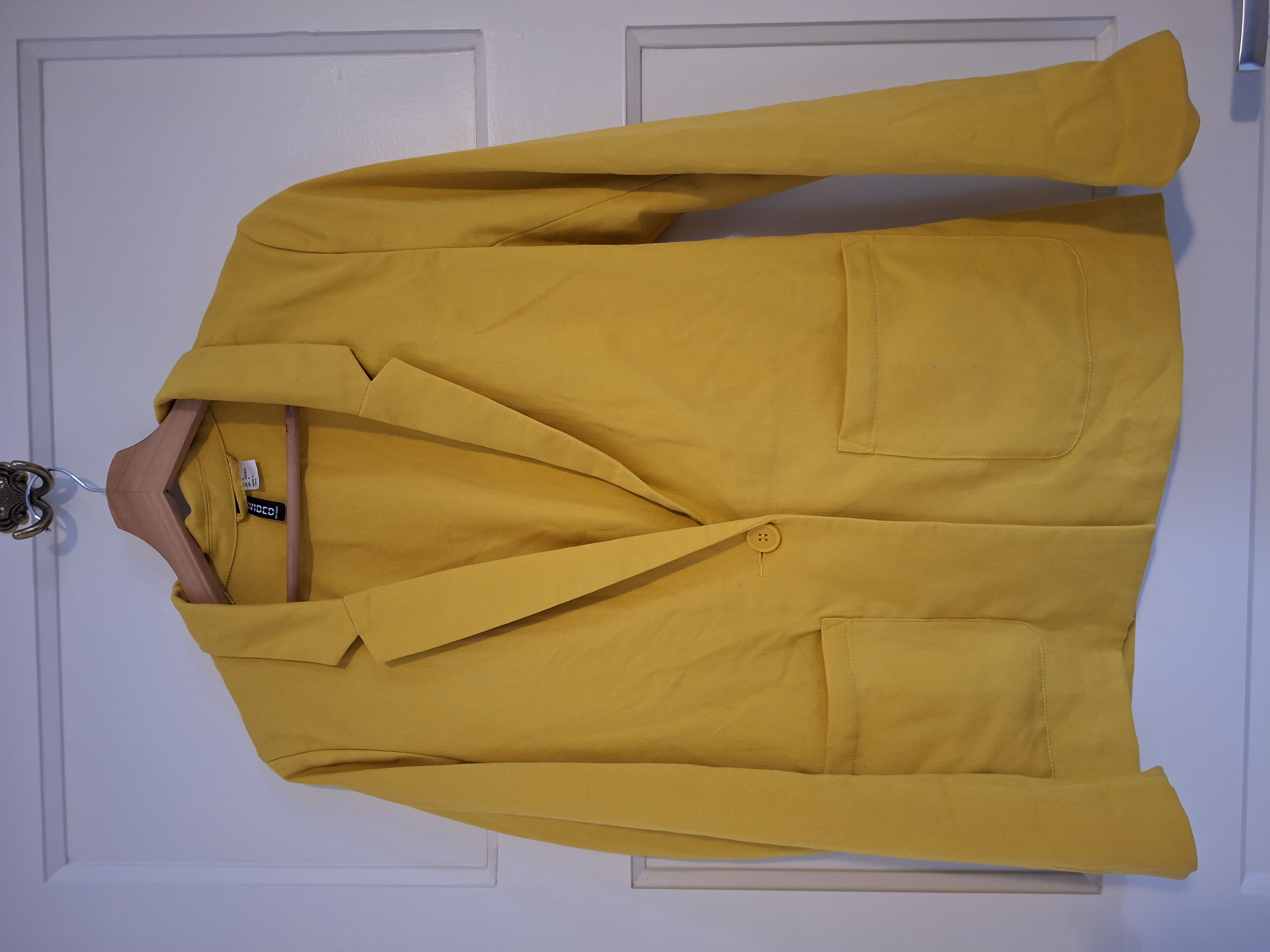 Divided by H&M okergele blazer met één knoop - maat 36 (110.)