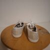 Beige glitter sneakers met satijnen veters maat 39