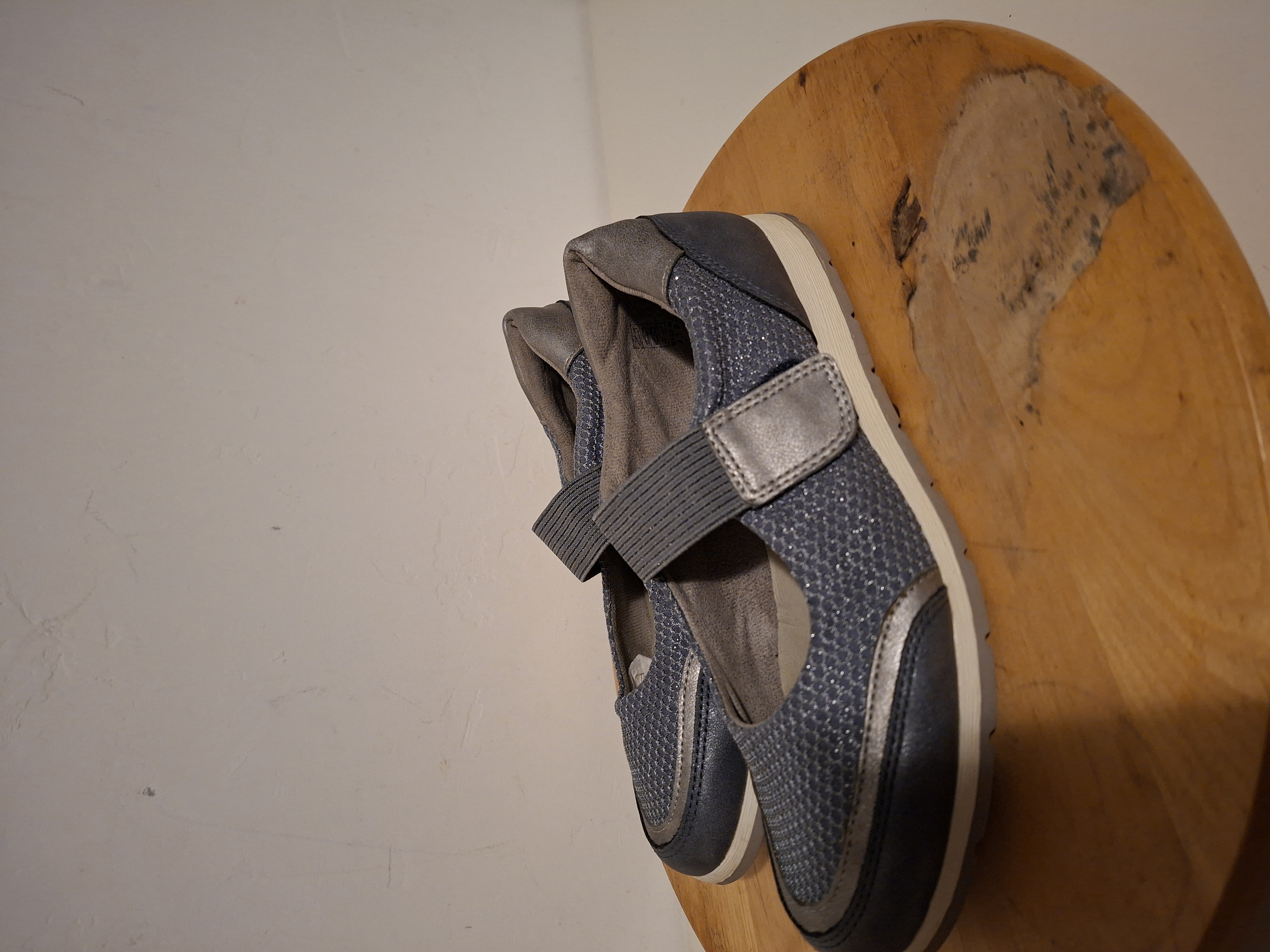 Grijze Mary Jane schoenen met glitters maat 41