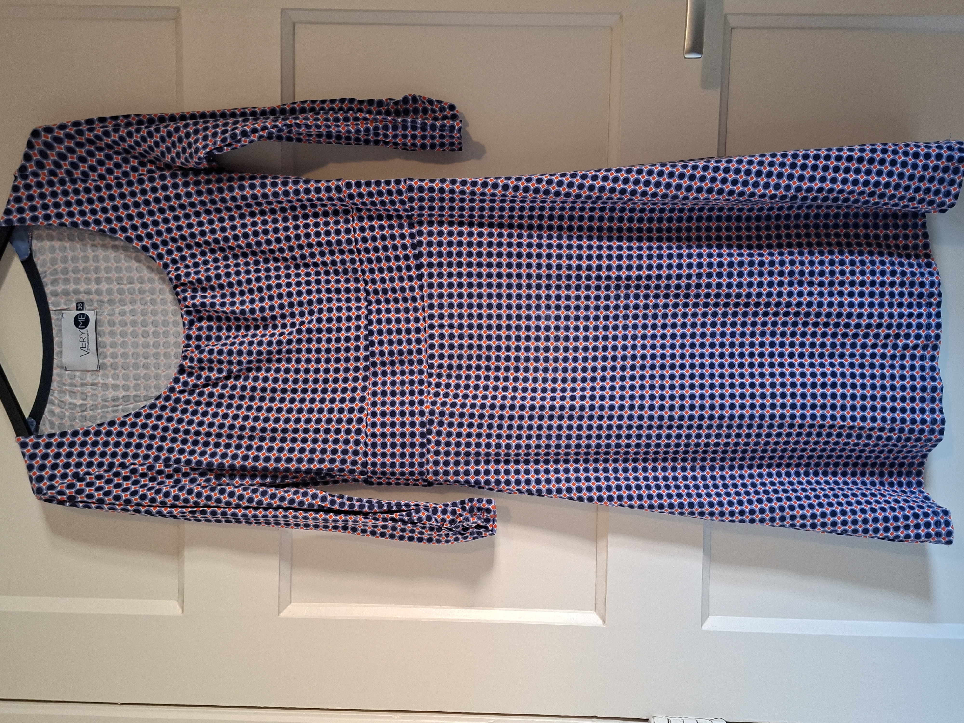 Very Me jurk blauw/oranje maat 36