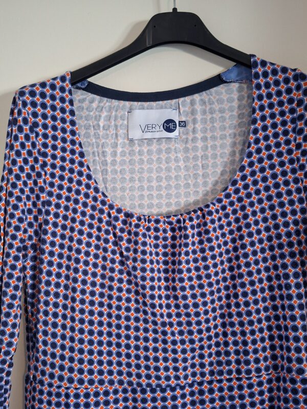 Very Me jurk blauw/oranje maat 36