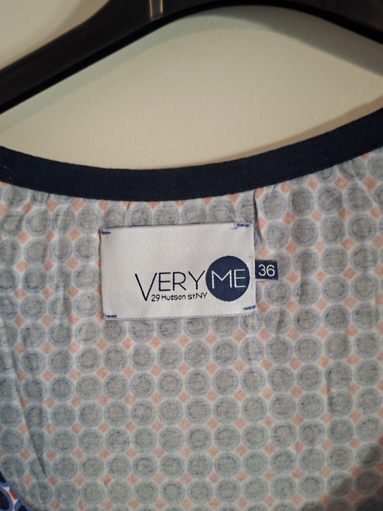 Very Me jurk blauw/oranje maat 36