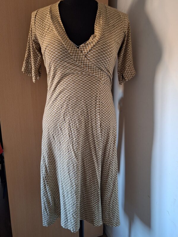 Noa Noa jurk groen/beige/cognac print maat S